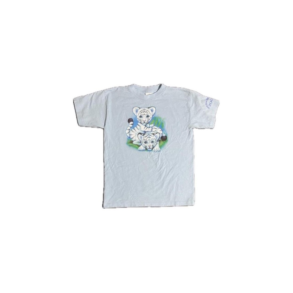 Snow Leopard Vintage Blue Graphic Baby T Shirt